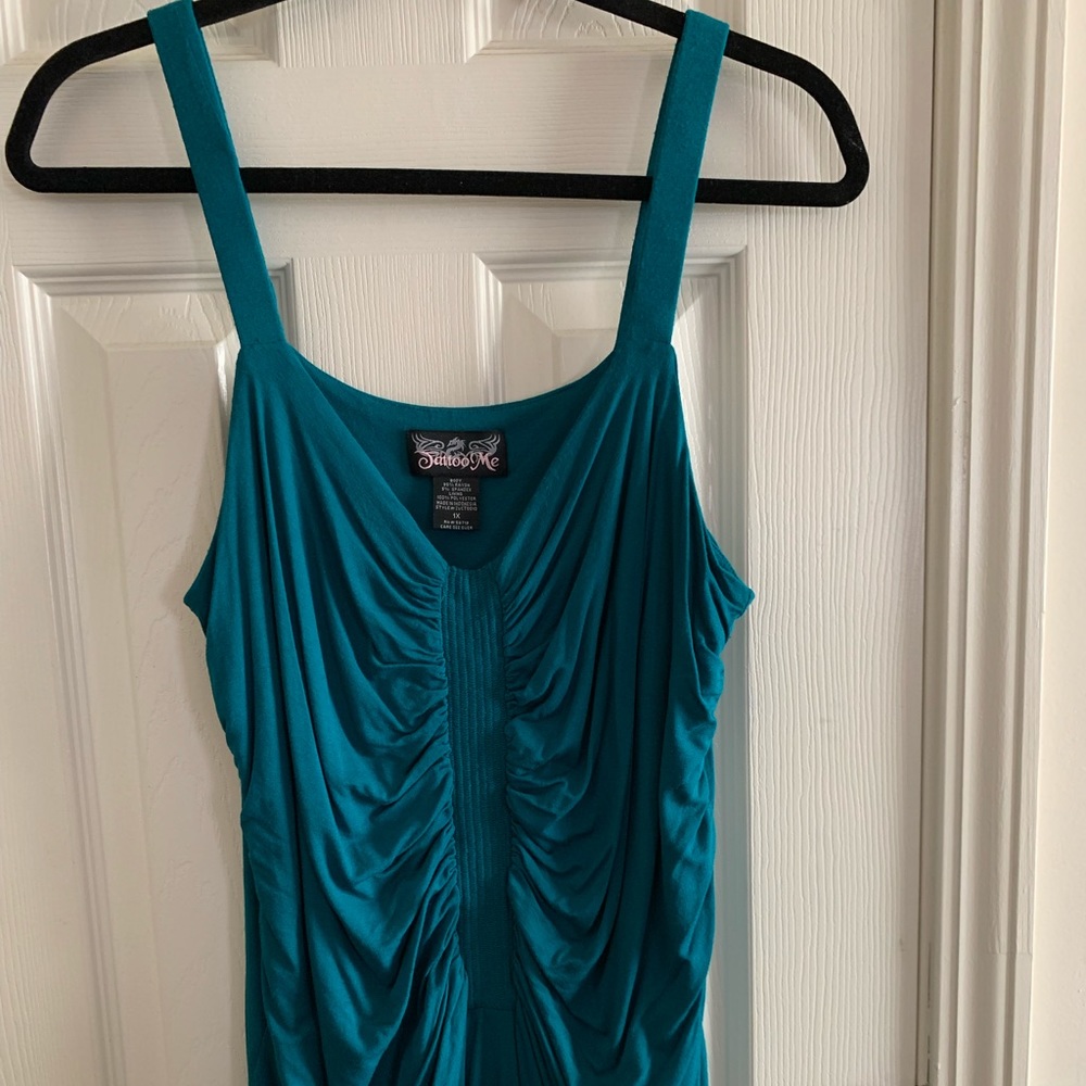 NWOT Ruched Front Double Layer Tank